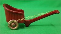 Vintage Red Cast-Iron Pull Cart Toy