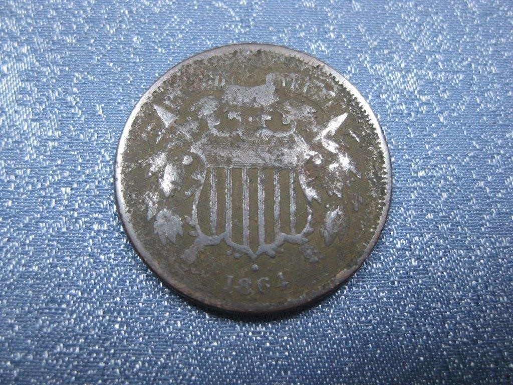 1864 USA Two-Cent Piece