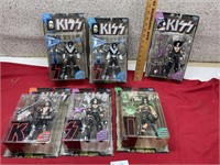 5 KISS Action Figures by McFarlane Toys