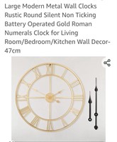 New...Modern Metal Wall Clock (battery operated)