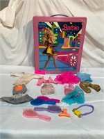Barbie doll trunk with assorted accessories