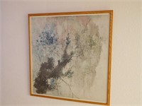 WATERCOLOR ON RICE PAPER FRAMED CHINESE ART