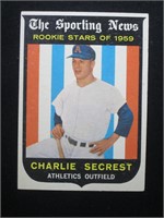 1959 TOPPS #140 CHARLIE SECREST ROOKIE STAR