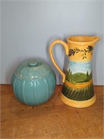 COOKIE JAR AND PITCHER