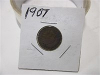 High grade for liberty, 1907 Indian head penny