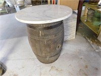 Barrel with 2 Slabs of Marble (for tops?)