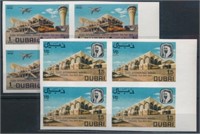 DUBAI #144-145 IMPERF BLOCKS OF 4 MINT VF NH