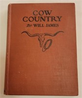 "Cow Country" by Will James, 1st Ed.