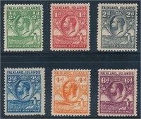 FALKLAND ISLANDS #54-59 MINT VF LH