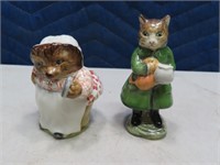 (2) England BEATRIX POTTER 4" Porcelain FIgures