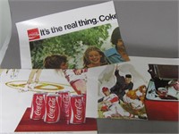 Lot of 3 Large Coke Posters / Unused
