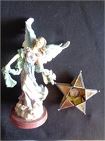 ANGEL AND CANDLE HOLDER