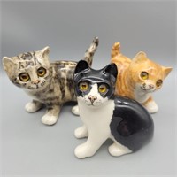 3- WINSTANLEY CAT FIGURINES ENGLAND