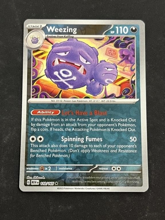 Weezing Hologram Pokémon Card