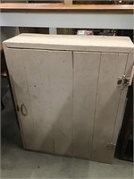 Old Painted Wood Cabinet