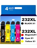 NEW $50 4-Pcs 232 Ink Cartridges Epson