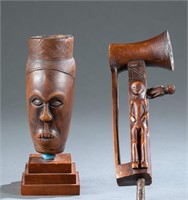 2 Central African Pipes, 20th c.