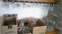 bar glasses, wine glasses, bar items