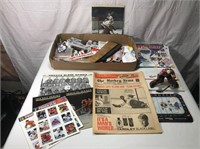 Box Lot Of Various Hockey Items
