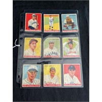 (9) 1933 Goudey Baseball Cards