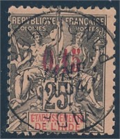 FRENCH INDIA #22 USED AVE-FINE