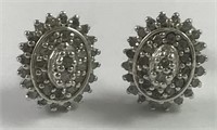 Sterling Silver and Diamond Earring