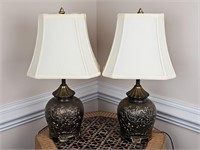 Pair of 19" Vintage Metal Table Lamps