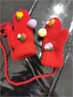 Used baby red stylish gloves 




S