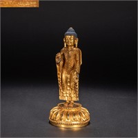 Bronze gilded Buddha statue