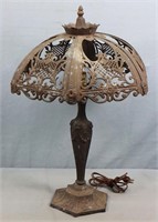 Vintage Metal Filigree Table Lamp