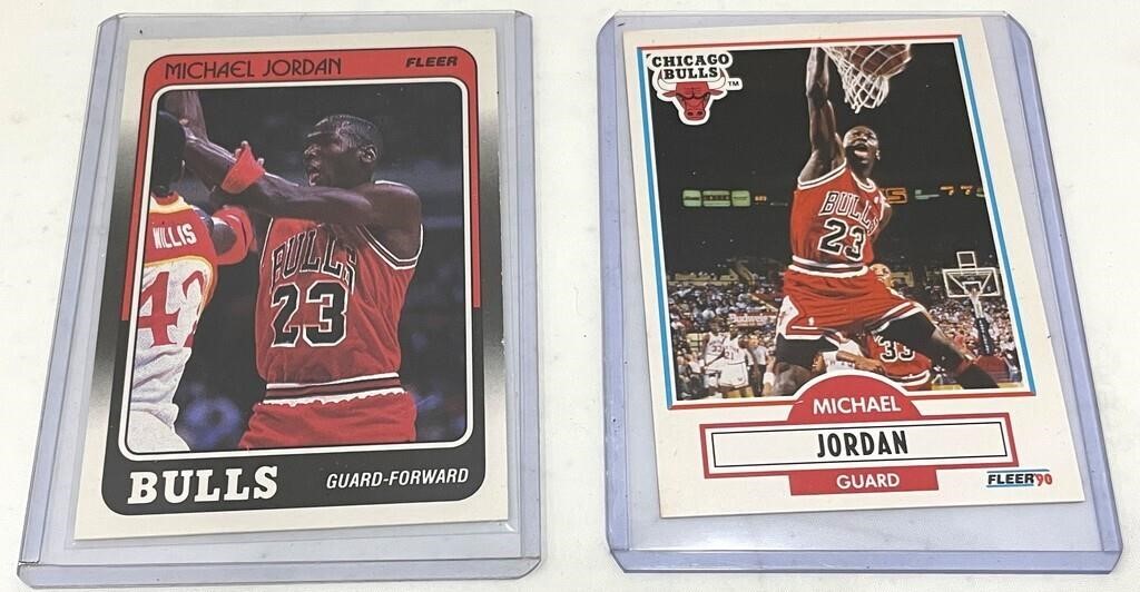 Two Bulls Michael Jordon Basketball Cards