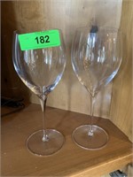 2PC LUIGI BORMIOLI WINE GLASSES