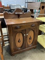 Small Early American Cabinet With Key.