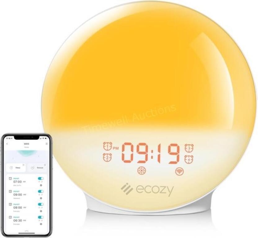 ecozy Sunrise Alarm Clock  Smart Wake Up Light APP