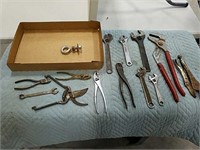 Assrt. of hand tools, channel locks, cresent