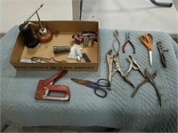 Assrt. of hand tools, vise grips, oil cans,