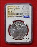 2021 CC Morgan Silver Dollar NGC MS70