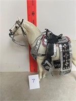 MODEL HORSE TACK #7, LG WESTERN SADDLE, SILVER