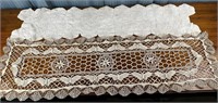 2 Vintage Crocheted Table Runners
