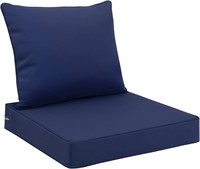 Favoyard 24x24 Cushion Set  Navy Blue