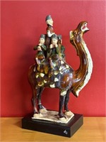 Chinese Tang Tri Color Camel Pottery Figurine