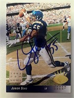 Chargers Junior Seau Signed Card with COA