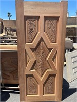 3pc Unfinished Star Carved Doors No Hardware