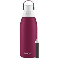 WF1022  Brita 32 oz Ruby Stainless Steel Water Bot