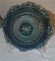 Carnival Indiana Glass Diamond Point Pattern dish