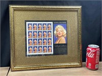 Legends of Hollywood Marilyn Monroe Stamp Framed