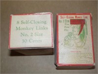 2 new old stock self closing monkey links Each x