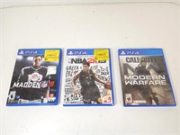 GUC Assorted Playstation 4 Video Games (x3)