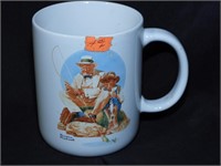 Catching the Big One by Norman Rockwell Mug