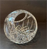 Lead Crystal Basket 5-1/2” R x 5” H